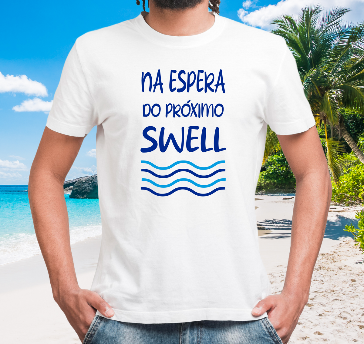 Nome do produto: Camiseta Frase Surf Swell - Ref 405