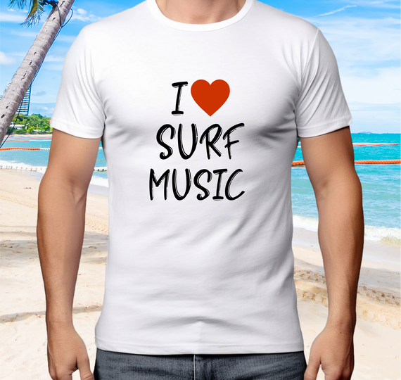 Camiseta I Love Surf Music - Ref 105