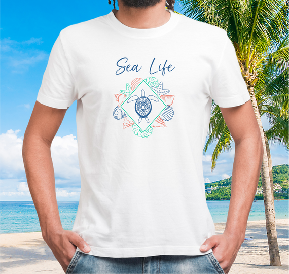 Camiseta Sea Life Tartaruga - Ref 901