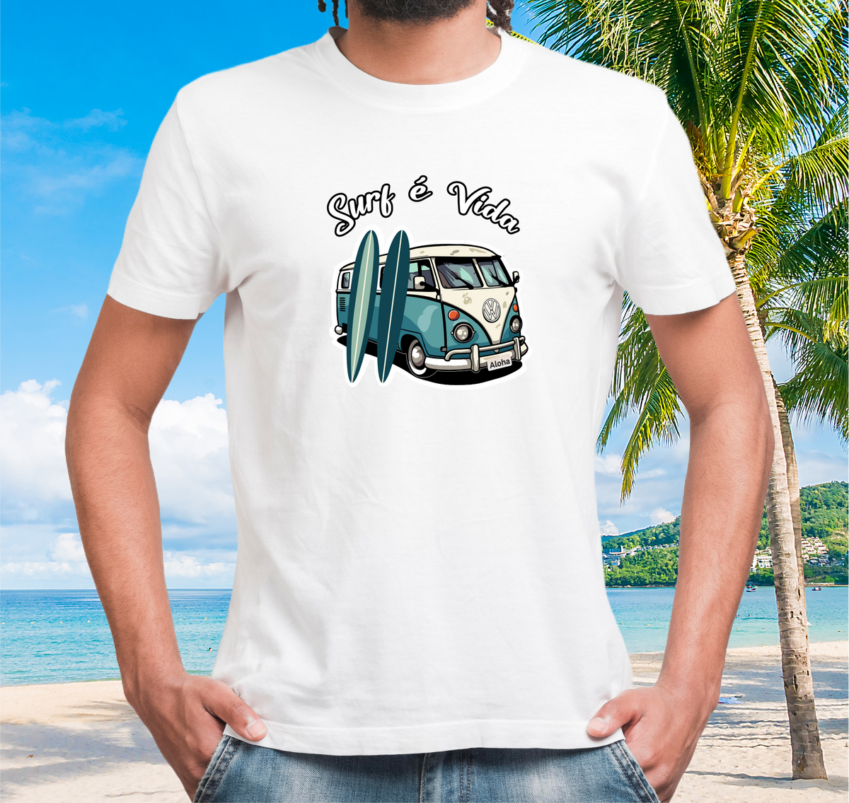 Nome do produto: Camiseta Surf é Vida Kombi - Ref 311