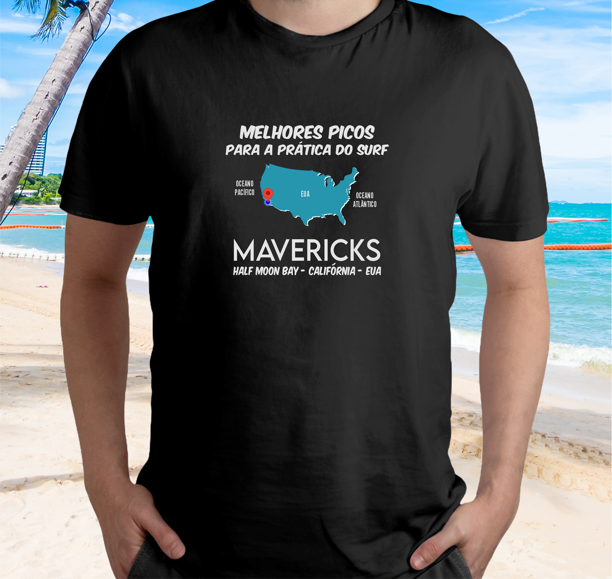 Nome do produto: Camiseta Surf Spot Maverick\'s - Color - Ref 222