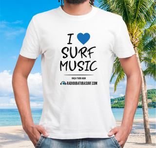 Nome do produtoCamiseta I Love Surf Music 2 - Ref 107