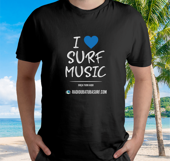 Camiseta I Love Surf Music 2 - Color - Ref 108