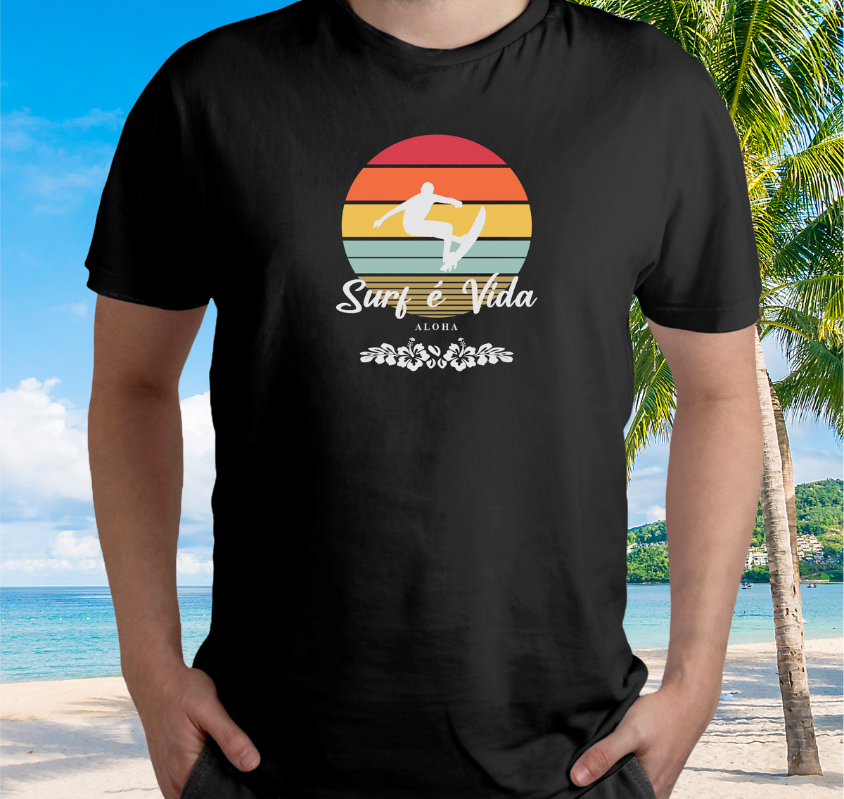 Nome do produto: Camiseta Surf é Vida Rip - Color - Ref 308