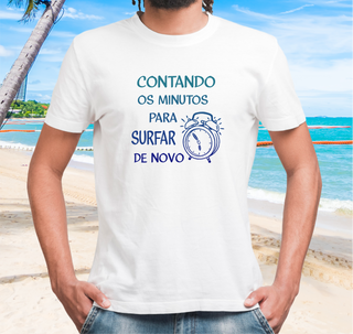 Nome do produtoCamiseta Frase Surf Relógio - Ref 403