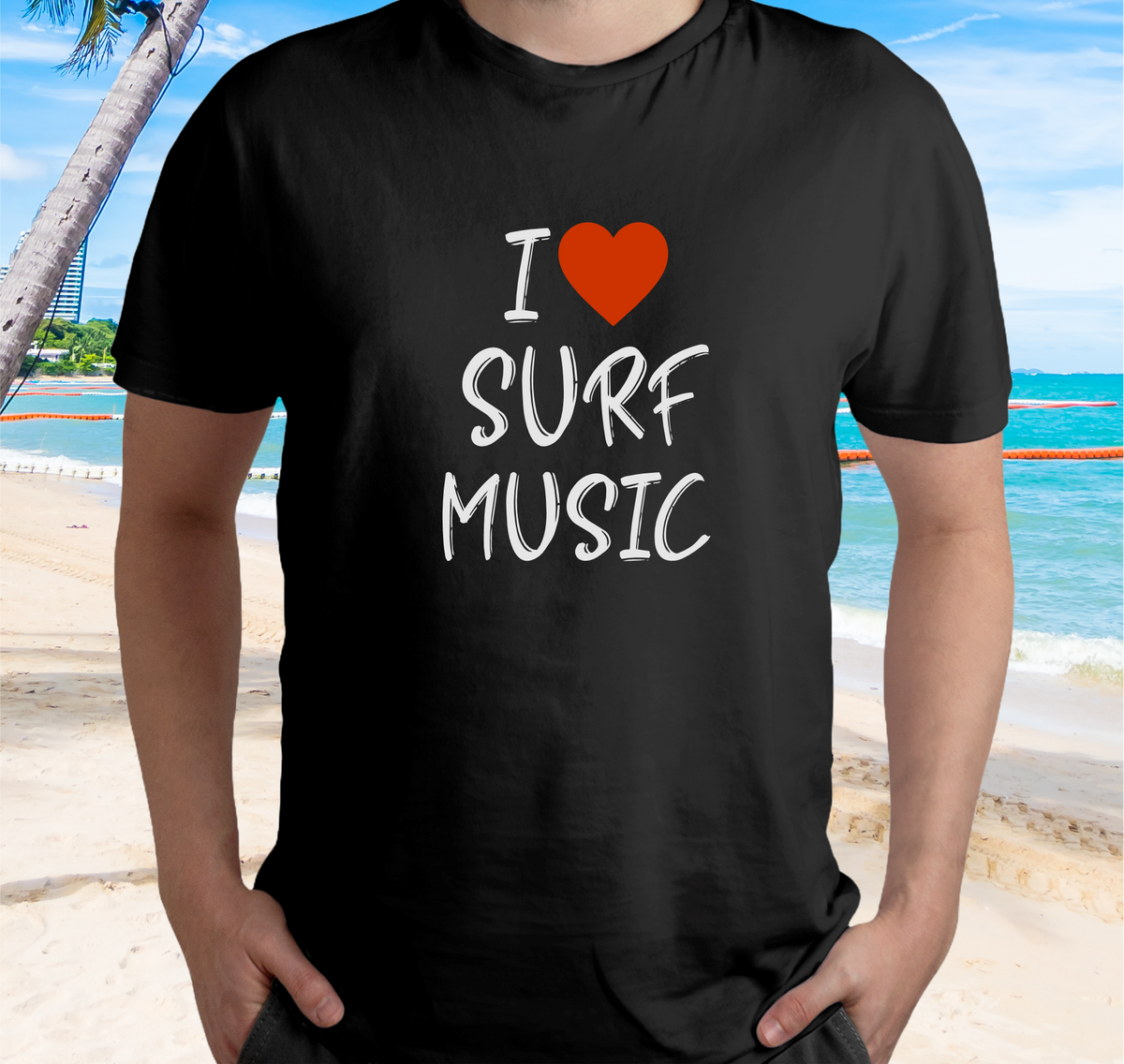 Nome do produto: Camiseta I Love Surf Music - Color - Ref 106