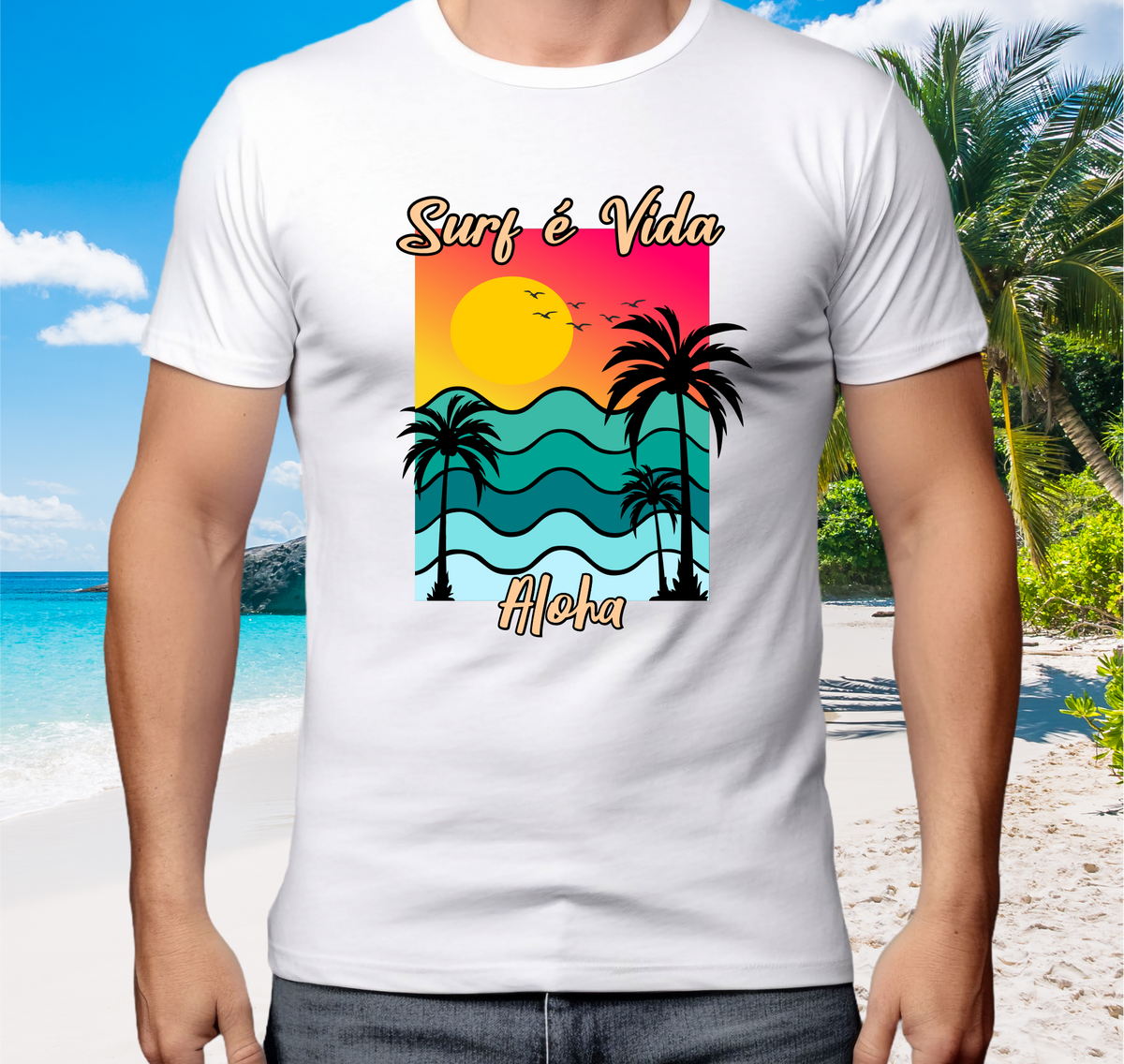 Nome do produto: Camiseta Surf é Vida Waves - Ref 309