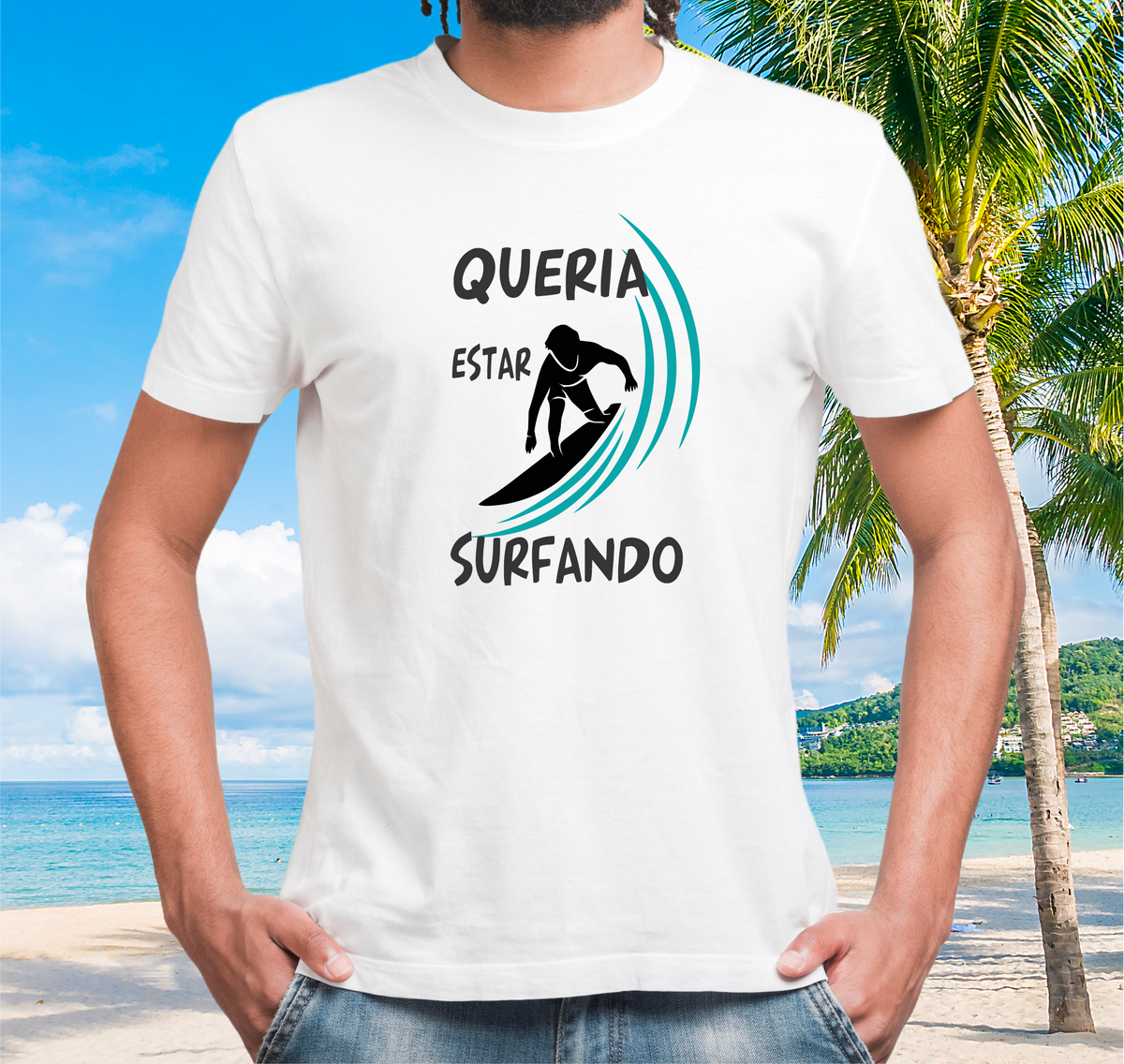 Nome do produto: Camiseta Frase Surf Surfando - Ref 407