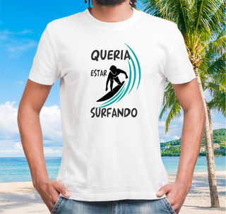 Camiseta Frase Surf Surfando - Ref 407