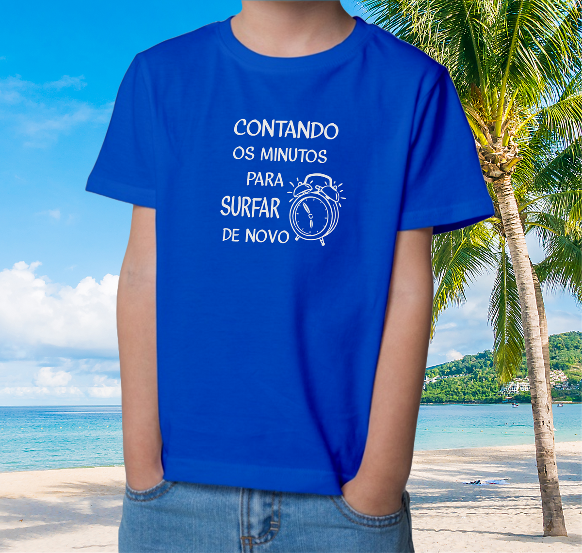 Nome do produto: Camiseta 10-14 anos Relógio - Ref 706