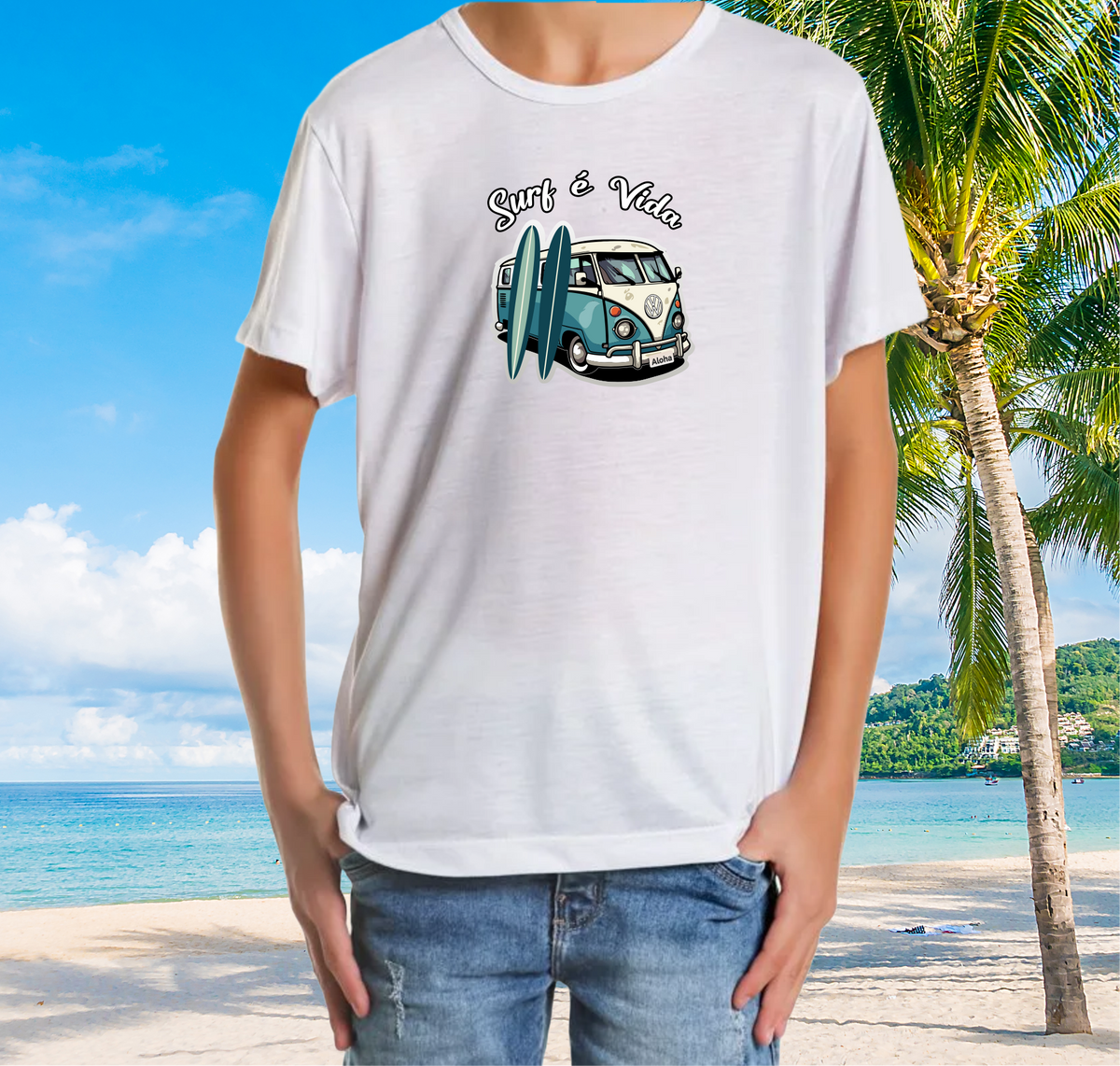 Nome do produto: Camiseta 10-14 anos Kombi - Ref 701