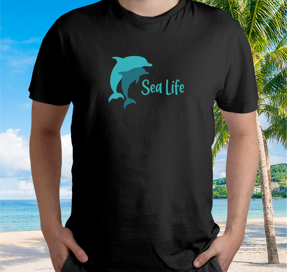 Camiseta Sea Life Golfinho - Ref 908