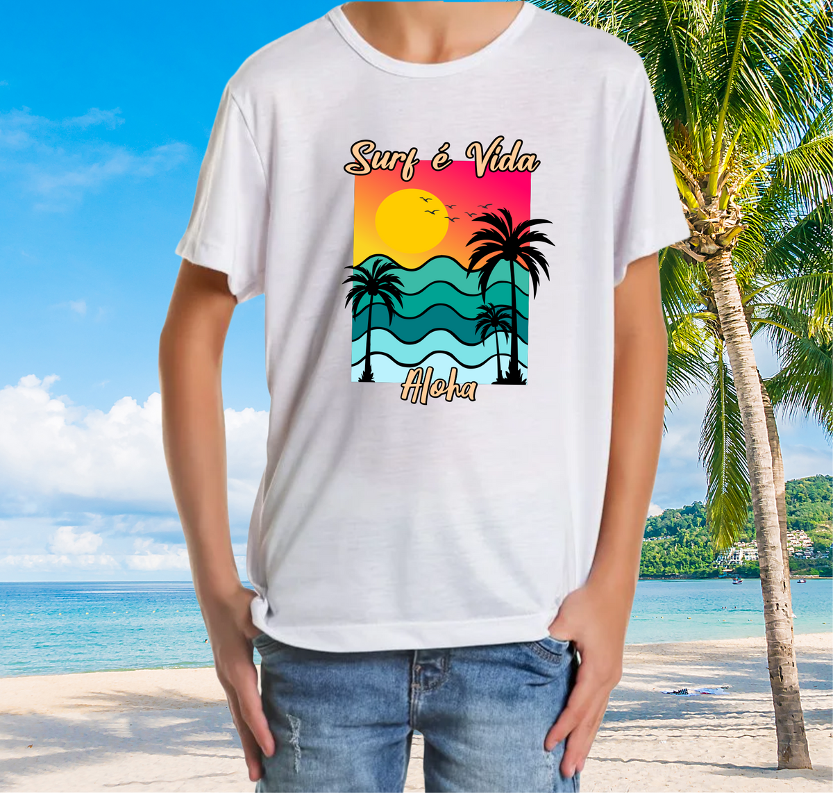 Nome do produto: Camiseta 10-14 anos Waves - Ref 702