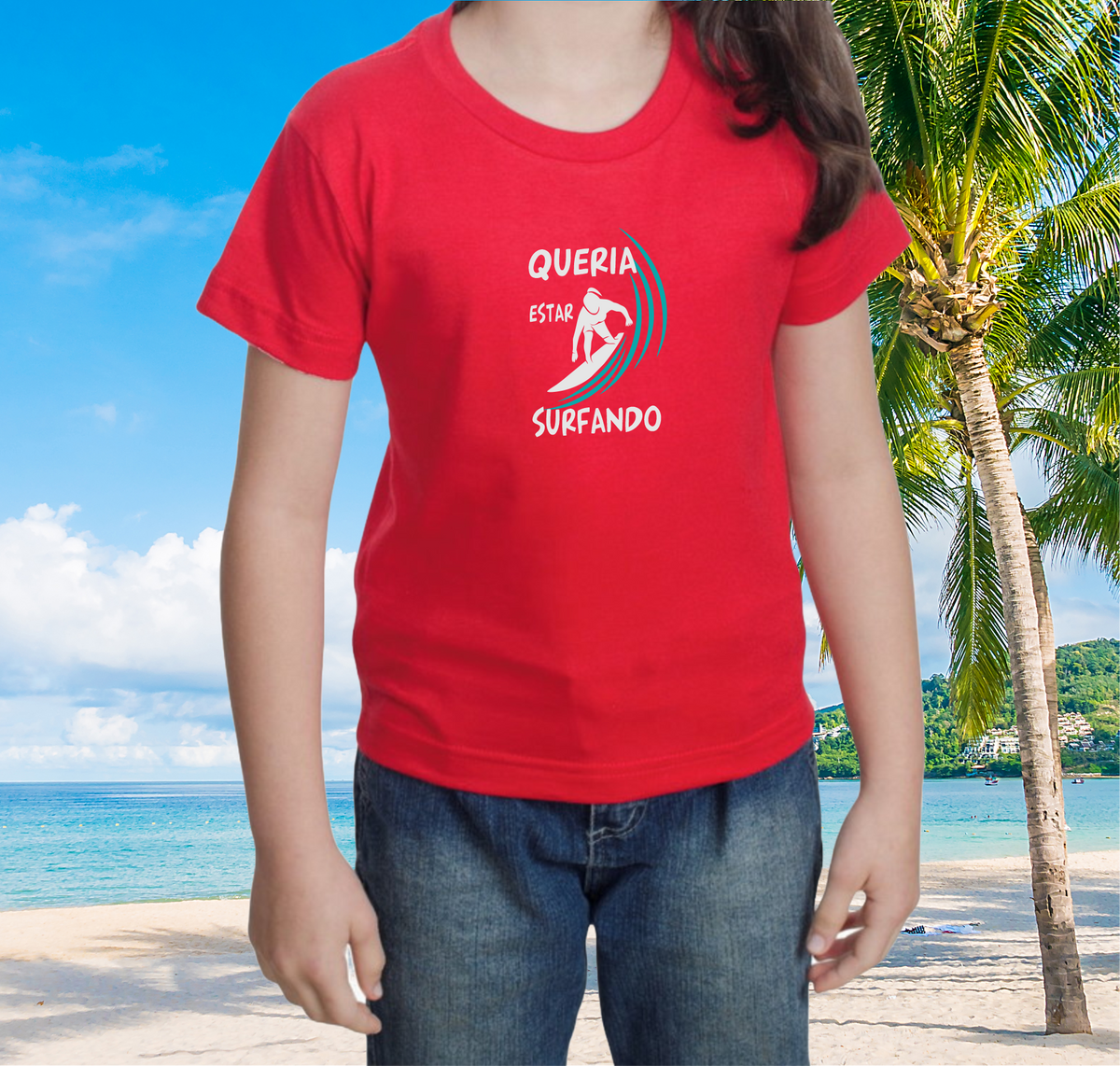 Nome do produto: Camiseta Infantil Feminina Surfando - Ref 804