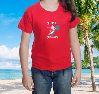 Camiseta Infantil Feminina Surfando - Ref 804