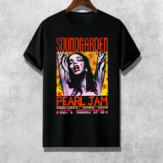 Nome do produtoCamiseta - Poster Soundgarden e Pearl Jam | 90's