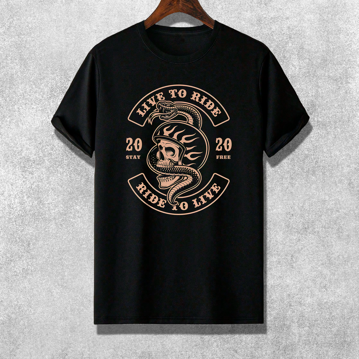 Nome do produto: Camiseta - Live to Ride - MotoRock