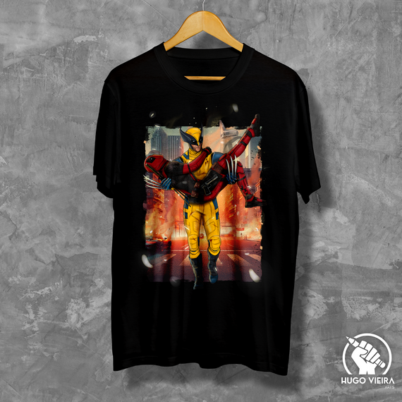 Camiseta - Deadpool e Wolverine - Caos | Hugo Vieira Arts