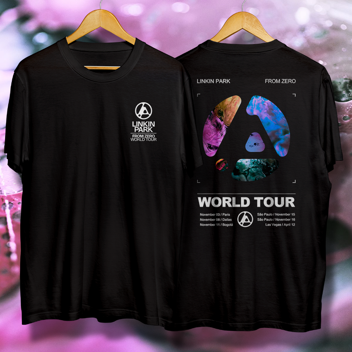 Nome do produto: Camiseta - Linkin Park World Tour - Datas São Paulo