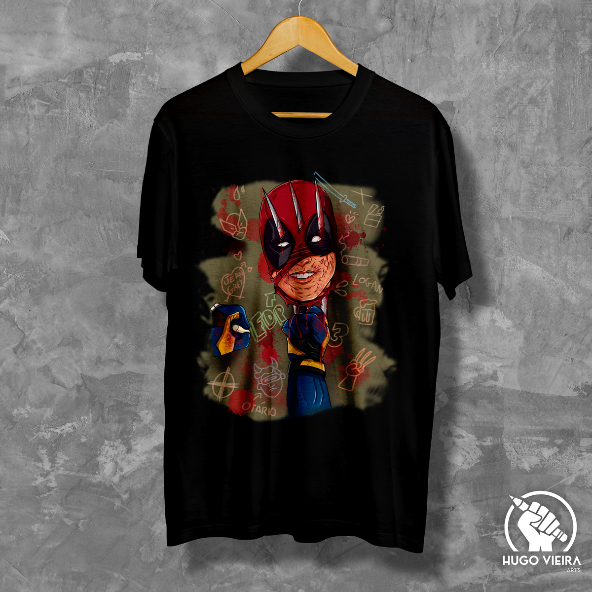 Nome do produto: Camiseta - Deadpool e Wolverine | Hugo Vieira Arts
