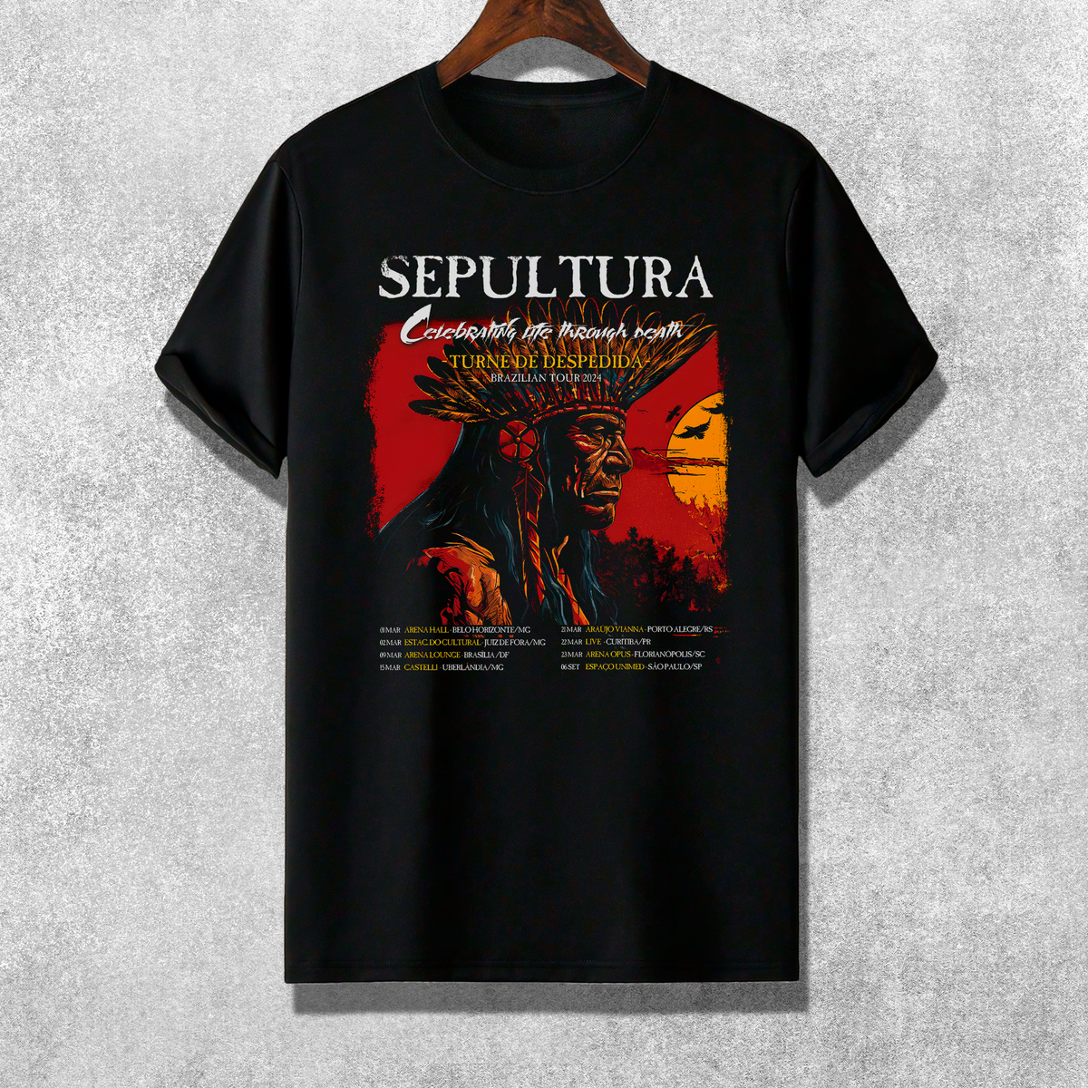 Nome do produto: Camiseta Sepultura - Celebrating Life Through Death 