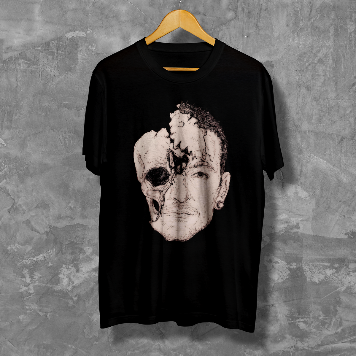 Nome do produto: Camiseta - Chester Bennington Caveira