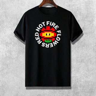 Camiseta - Red Hot Fire Flowers