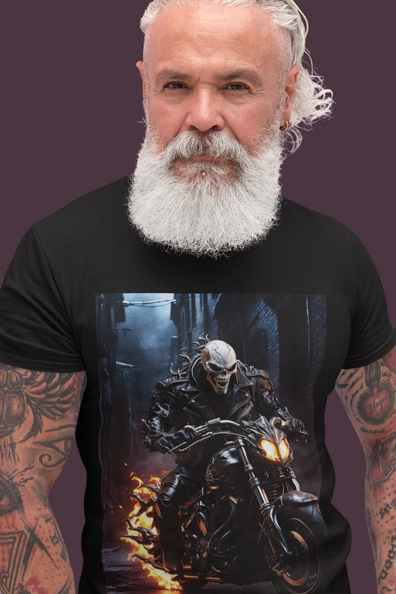 Skull Motobiker - Unissex T-Shirt