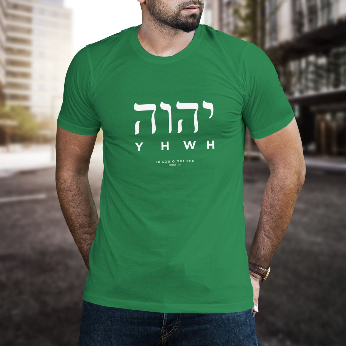 Nome do produto: Camiseta Masculina - YHWH