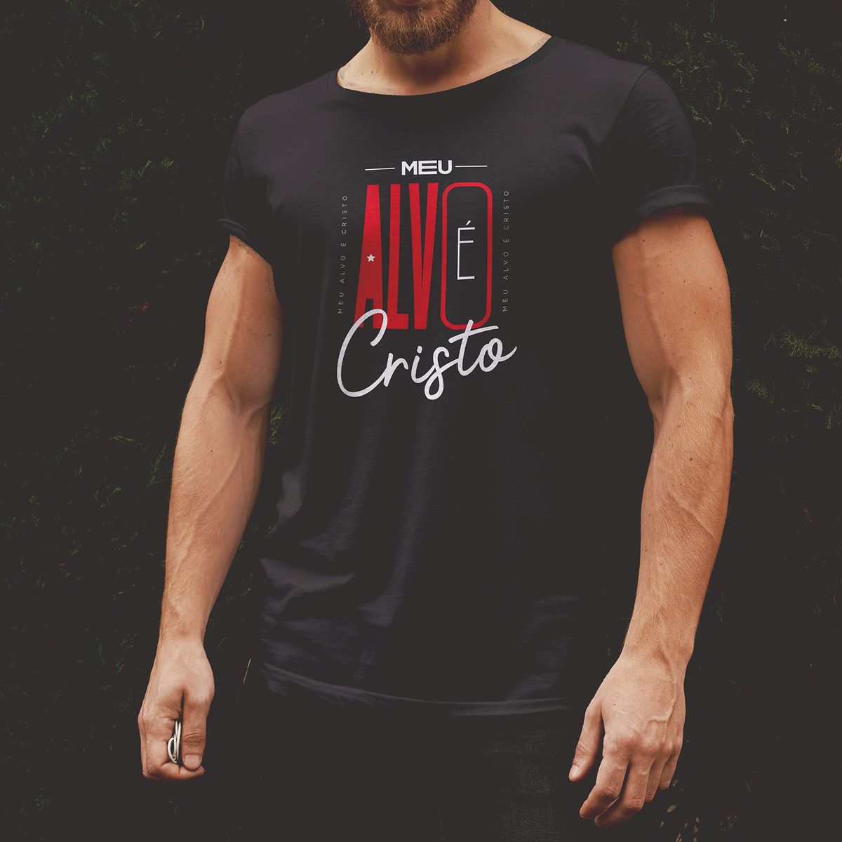 Nome do produto: Camiseta Masculina - Meu alvo é Cristo