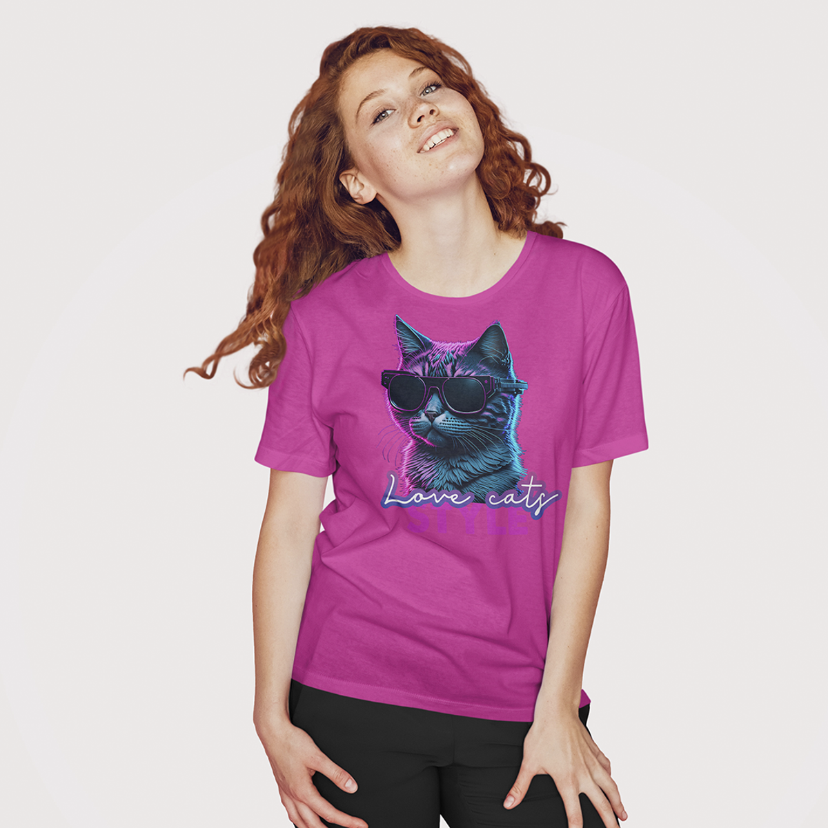 Nome do produto: Camiseta Feminina - Love Cats Style