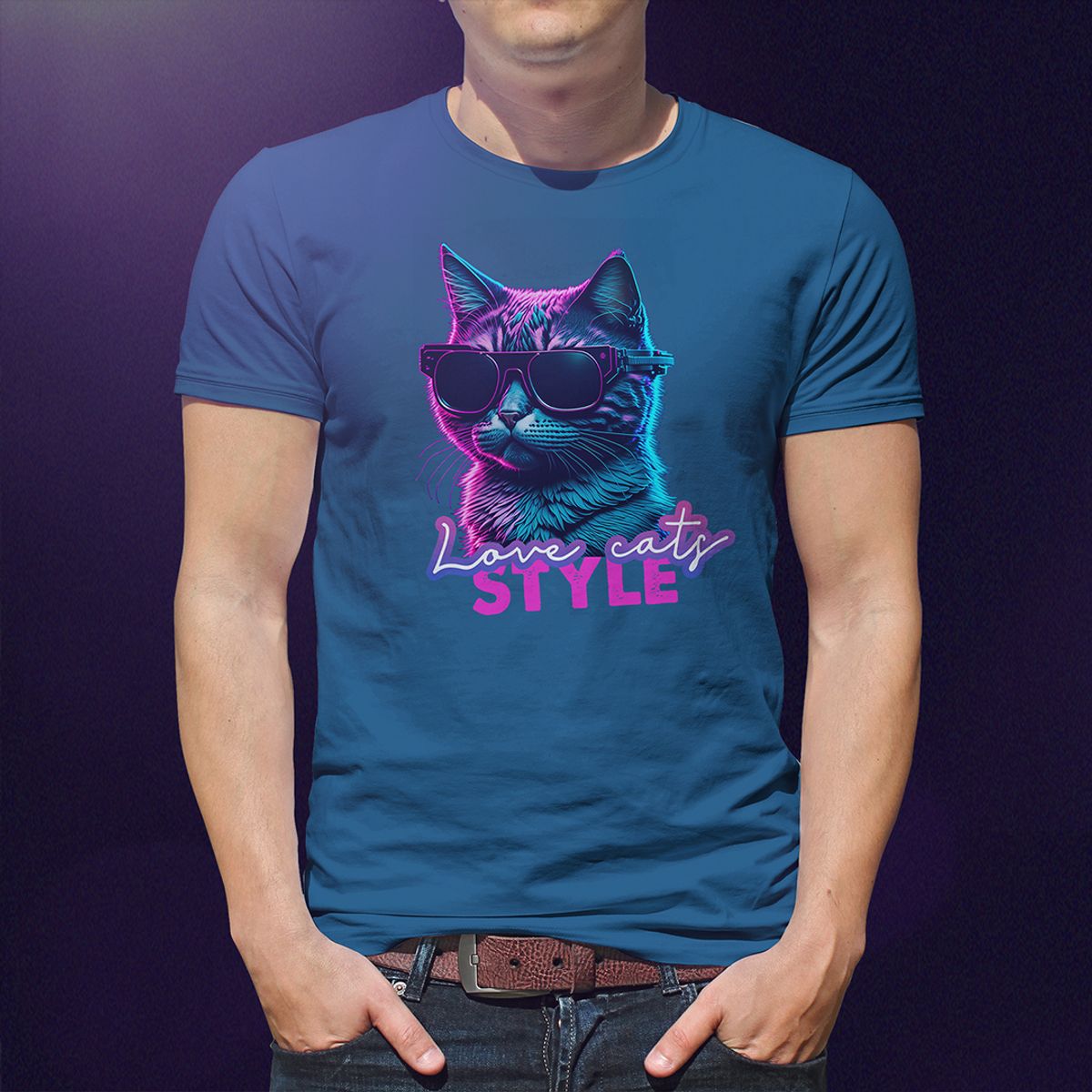 Nome do produto: Camiseta Masculina - Love Cats Style