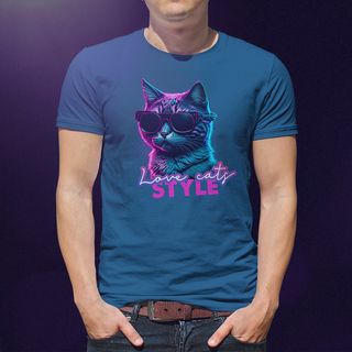Camiseta Masculina - Love Cats Style