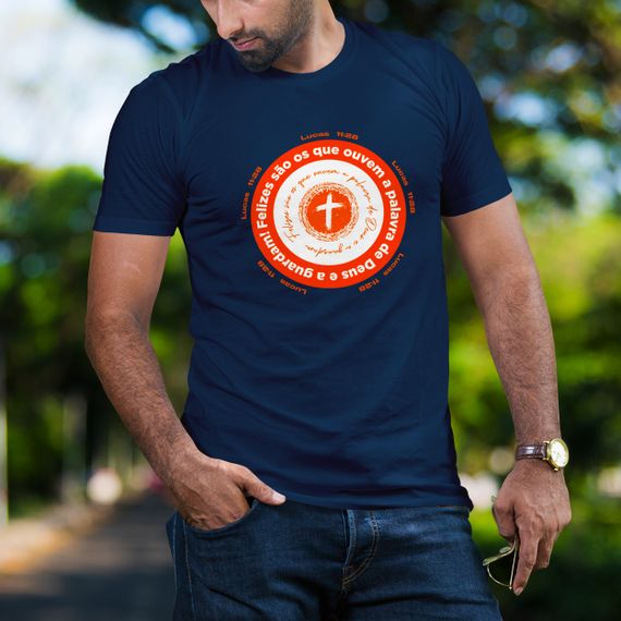 Camiseta Masculina - Felizes os que guardam a palavra