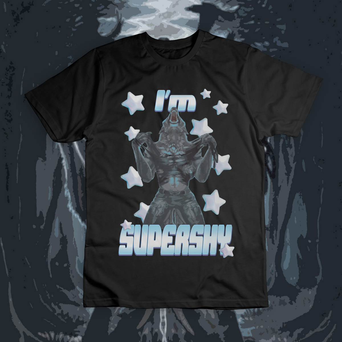 Nome do produto: Camiseta \'LOBISOMEM SUPERSHY\'