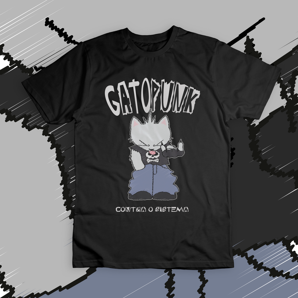 Nome do produto: Camiseta \'gatopunk\'