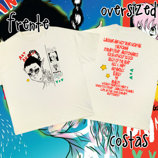 Nome do produtoCamiseta Oversized Frente e Costas 'GRIMES - ART ANGELS'