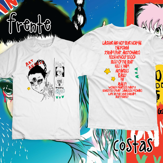 Camiseta Frente e Costas 'GRIMES - ART ANGELS'