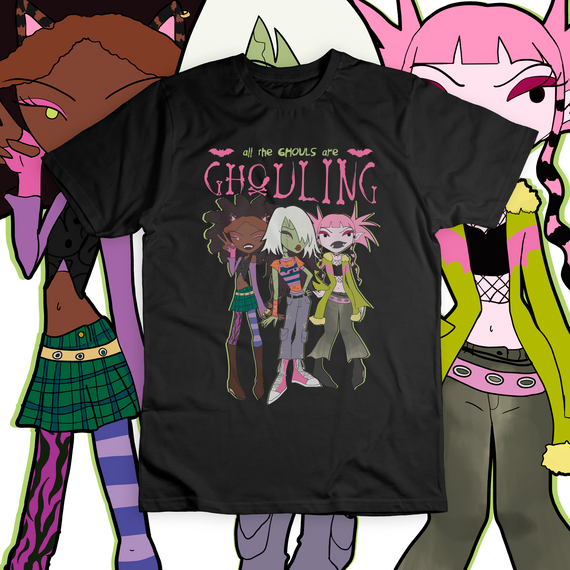 Camiseta 'ALL THE GHOULS ARE GHOULING'