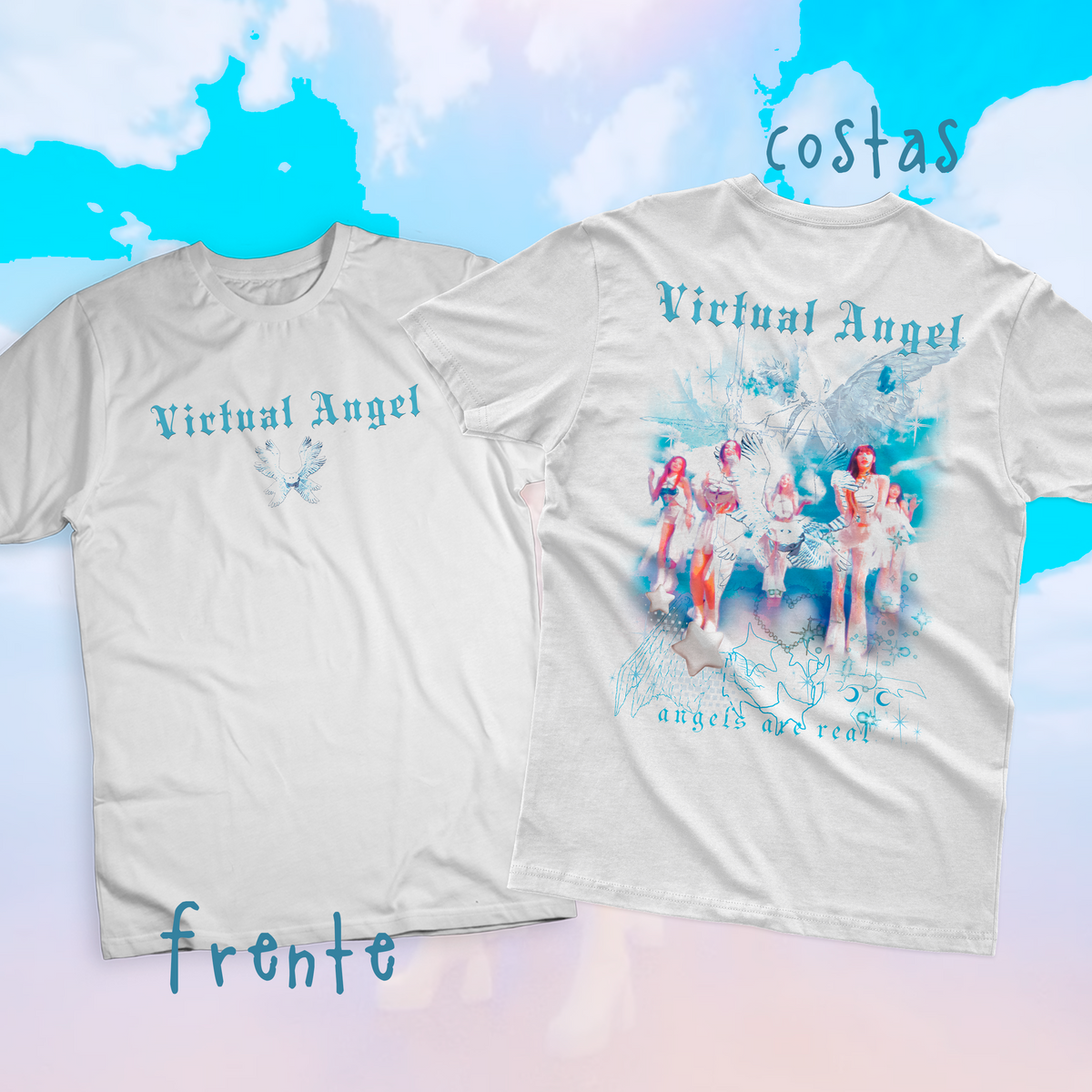 Nome do produto: Camiseta Frente e Costas \'ARTMS - VIRTUAL ANGEL\'