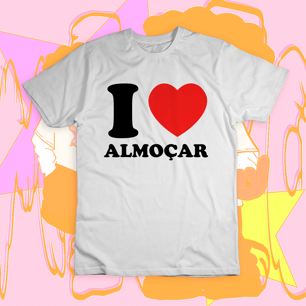 Nome do produto: Camiseta \'I LOVE ALMOÇAR\'