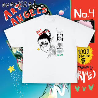 Camiseta Oversized 'GRIMES - ART ANGELS'