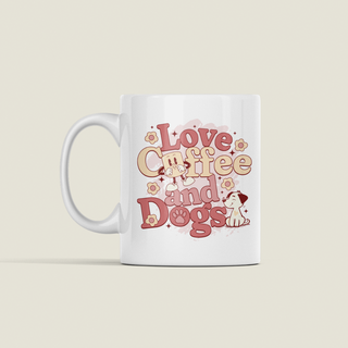 caneca - love, coffe and dogs