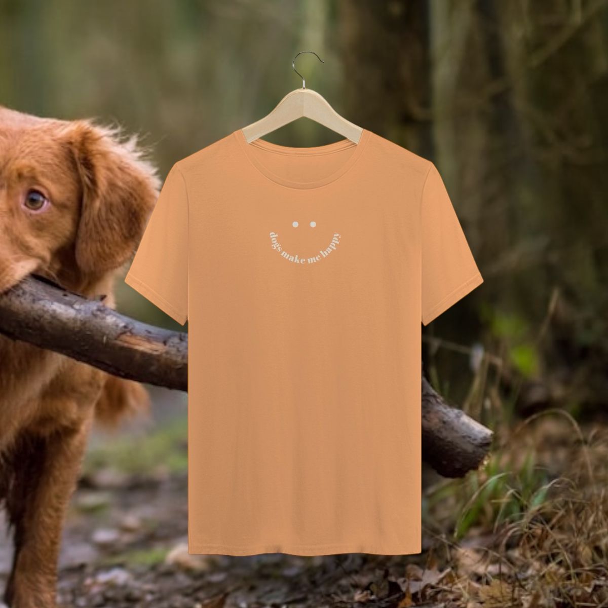 Nome do produto: t-shirt (estonada) dogs make me happy