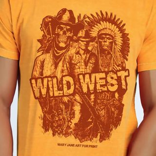 T-SHIRT CLASSIC WILD WEST RED