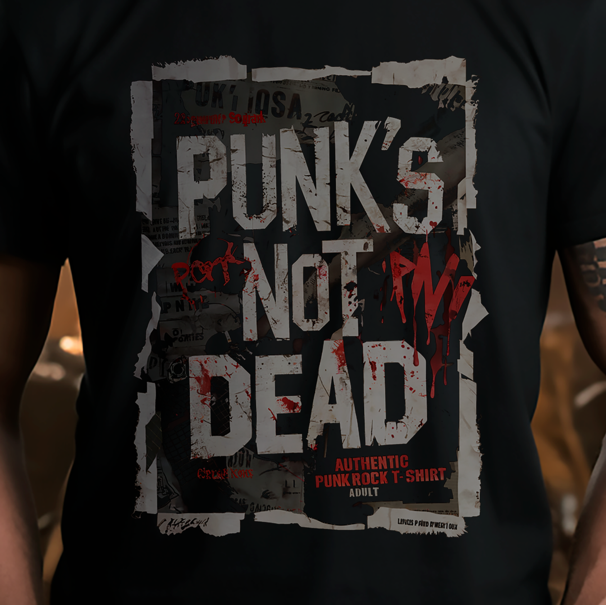 Nome do produto: T-SHIRT PRIME PUNK\'S NOT DEAD