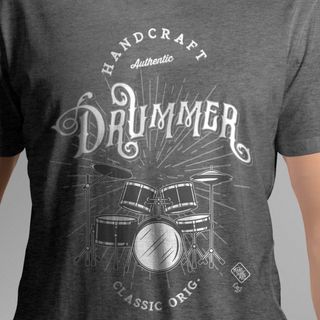 Nome do produtoTSHIRT GARAGE BAND DRUMMER