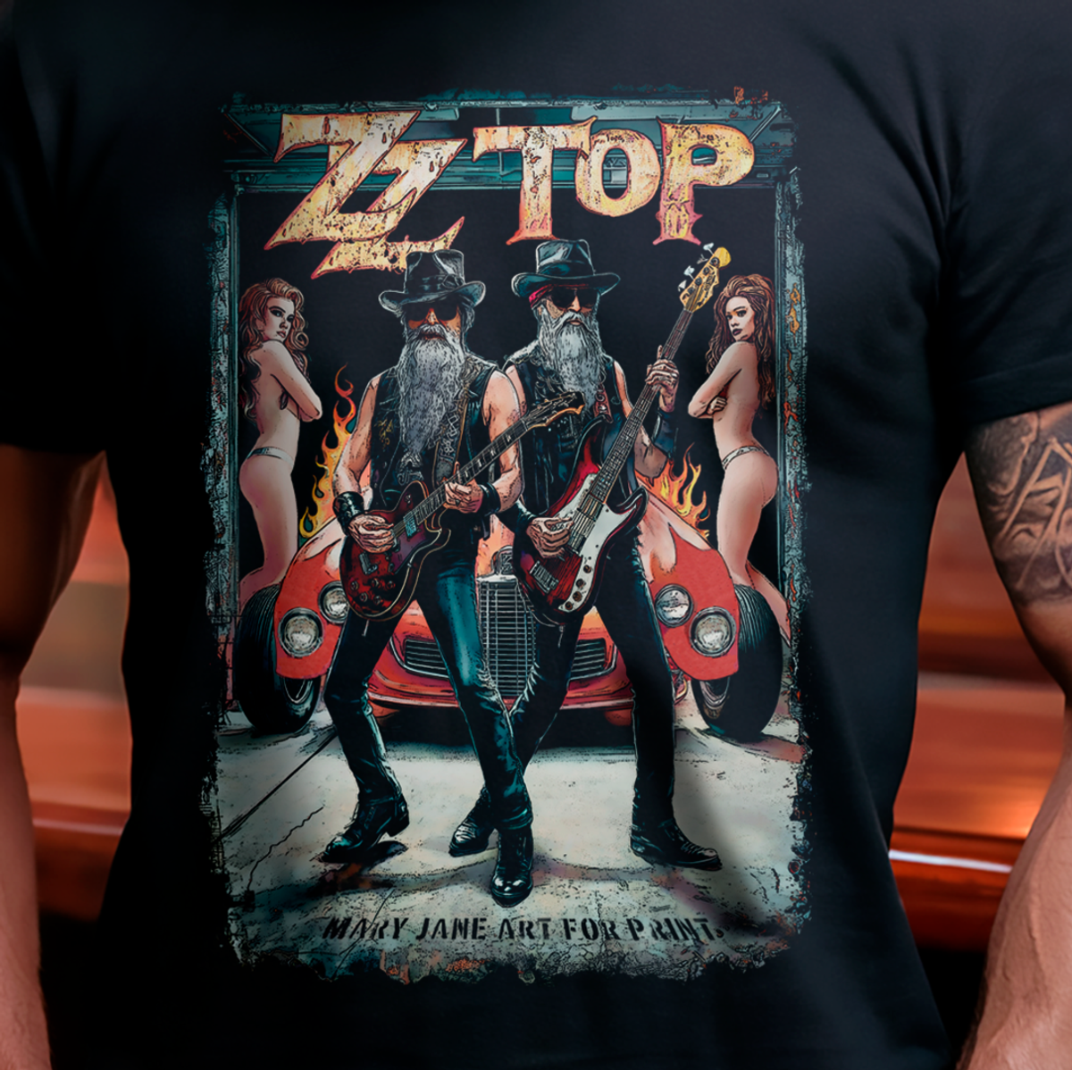 Nome do produto: T-SHIRT PLUS SIZE ZZ TOP