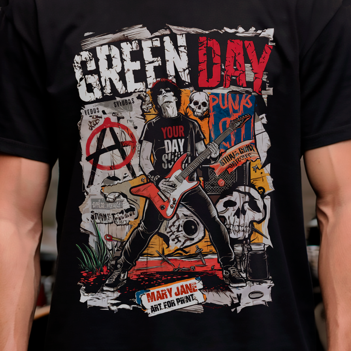 Nome do produto: T-SHIRT PLUS SIZE GREEN DAY