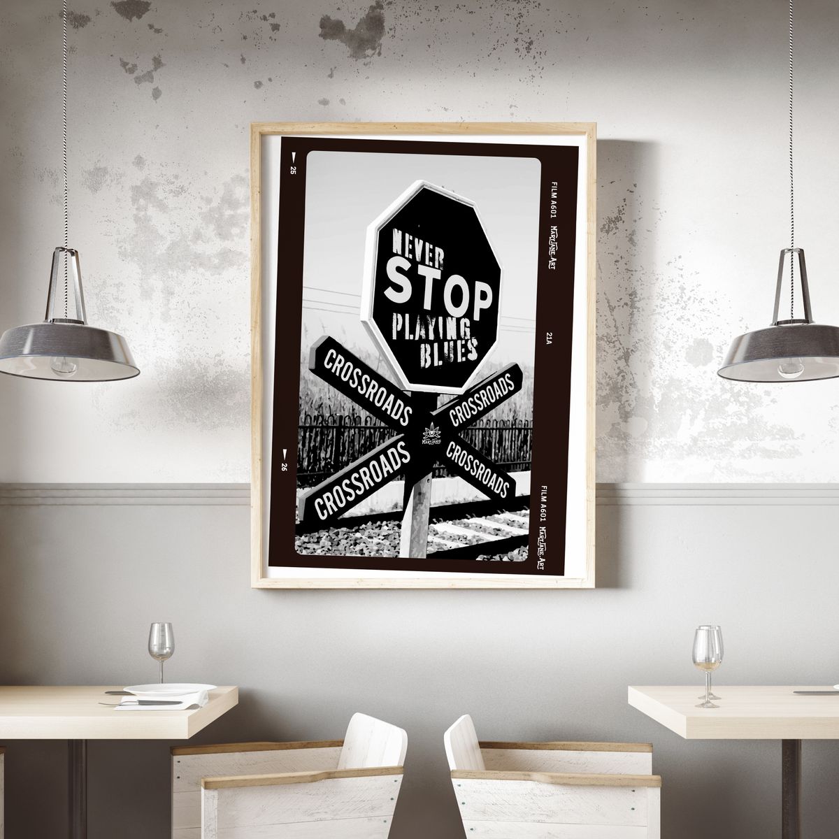 Nome do produto: Never STOP playing blues poster 